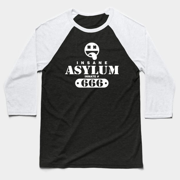 Insane Asylum Inmate 666 Baseball T-Shirt by DavesTees